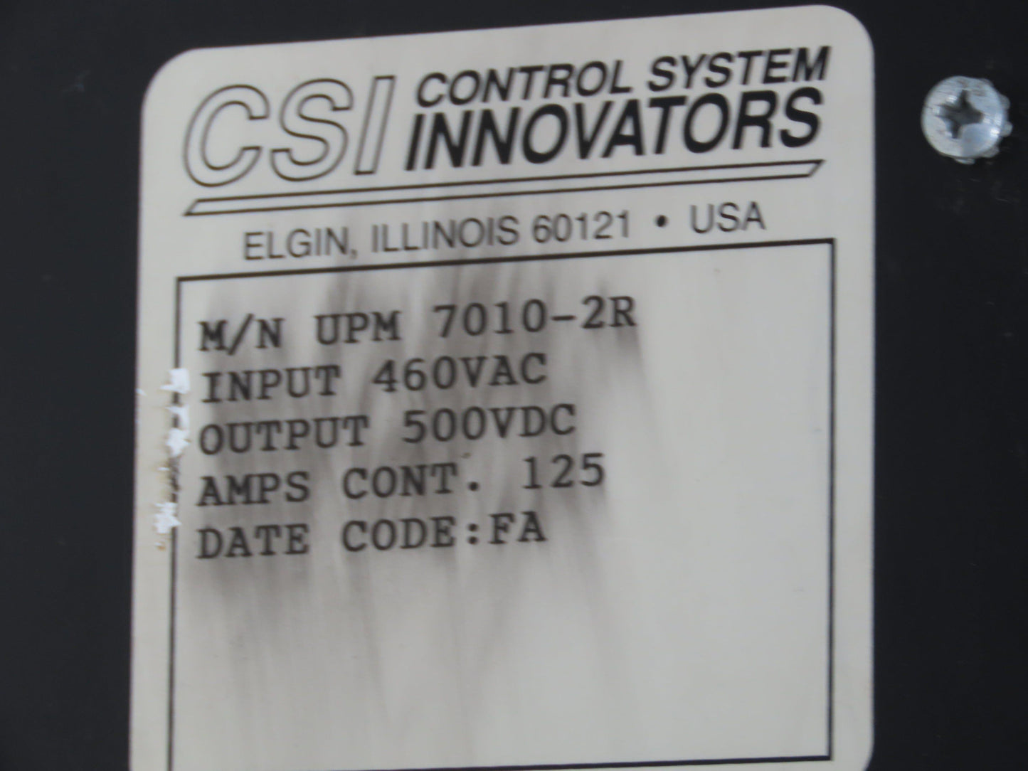 Control Systems Innovator UMP 7010-2R DPS Power Module 500VDC 125A 480V 3Ph