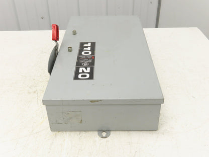General Electric THN3363J Heavy Duty Disconnect Safety Switch 100A 600V 3 Pole