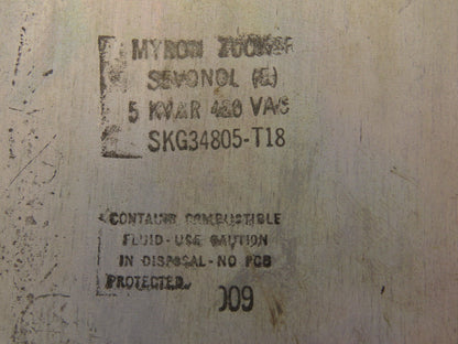 Calmount Myron Zucker SKG34805-T18 Capacitor 5KVAR 480V 3 Phase