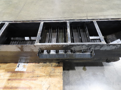 Enomoto Hinge Belt CNC Chip Conveyor 16"x 62" Infeed 31" Discharge 220V 3PH