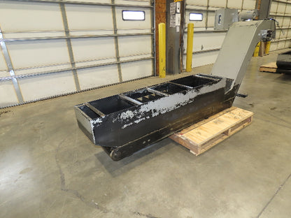 Enomoto Hinge Belt CNC Chip Conveyor 16"x 62" Infeed 31" Discharge 220V 3PH