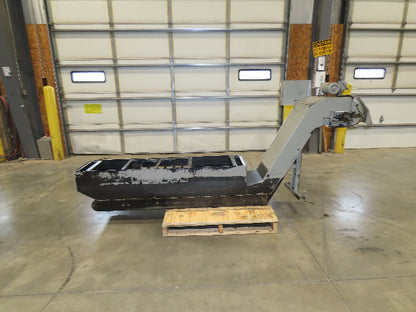 Enomoto Hinge Belt CNC Chip Conveyor 16"x 62" Infeed 31" Discharge 220V 3PH