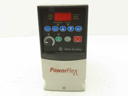 Allen Bradley 22A-A4P5N104 PowerFlex 4 AC Drive 1HP 0.75kW 200-240V  1-3PH Ser A