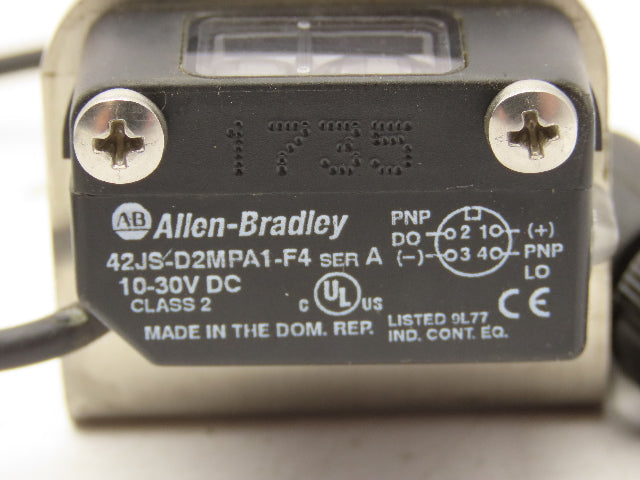Allen Bradley 42JS-D2MPA1-F4 Photoelectric Sensor 800mm Range Proximity Lot of 2
