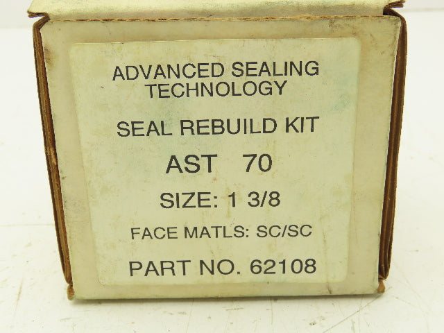 AST Advanced Sealing AST70 Pump Cartridge Seal Rebuild Kit 1-5/8"