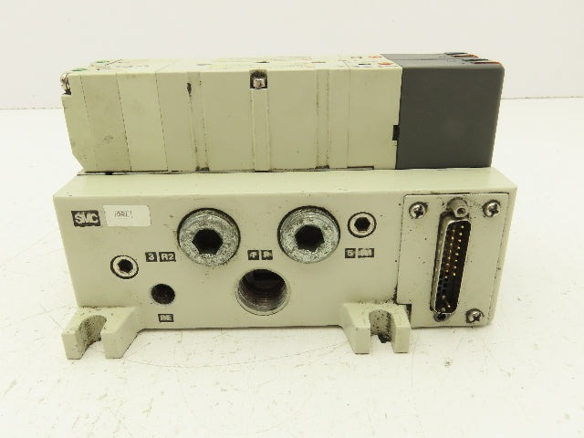 SMC VQ4300-5 Pneumatic Solenoid Valve 24VDC 2-Station Plug-In Manifold