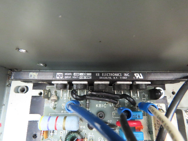 KB KBIC-125 Solid State DC Motor Variable Speed 90VDC 3/4HP Control Panel 120V