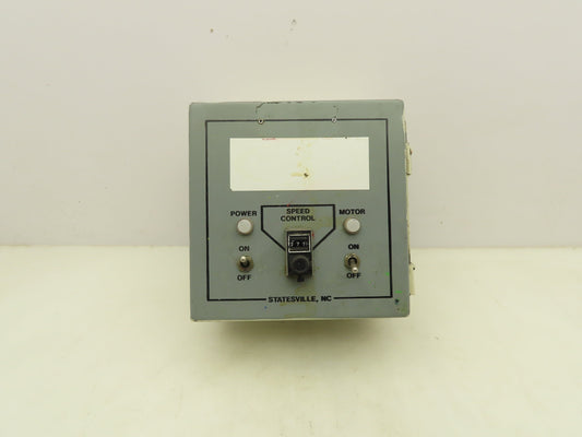 Extron 180-11B Solid State DC Motor Variable Speed 90VDC 1/8HP Control Panel