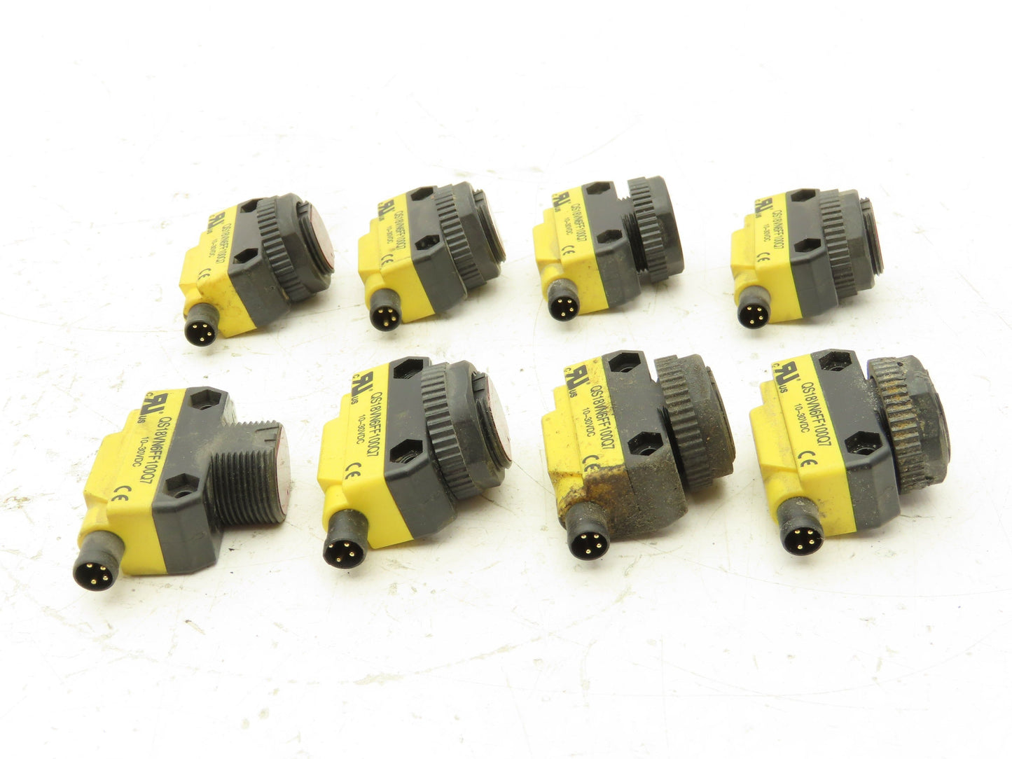 Banner QS18VN6FF100Q7 Photoelectric Sensor 10-30VDC 100MM Range 4 Pin Lot Of 8