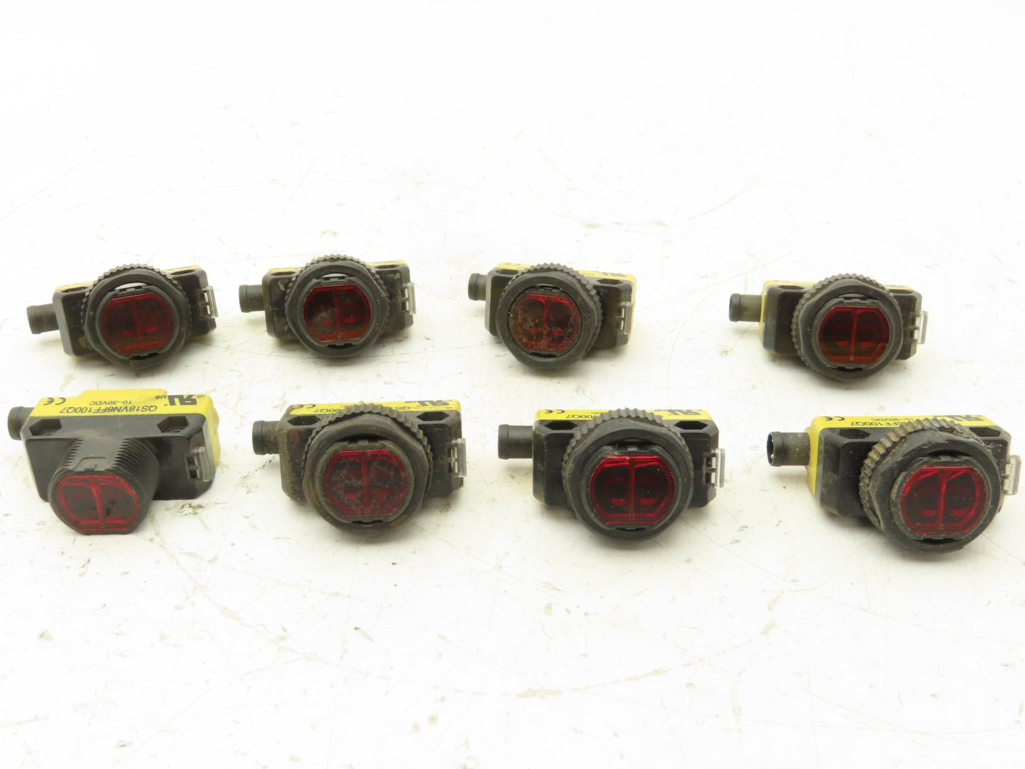 Banner QS18VN6FF100Q7 Photoelectric Sensor 10-30VDC 100MM Range 4 Pin Lot Of 8