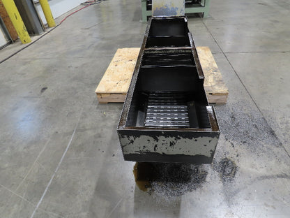 Enomoto Hinge Belt CNC Chip Conveyor 16"x 62" Infeed 43" Discharge 220V 3PH