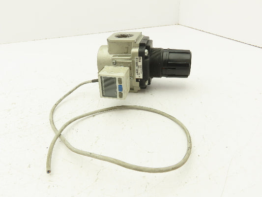 SMC AR40-N06-Z Pneumatic Regulator W/ Digital Pressure Switch 7-125 PSI 3/4"NPT