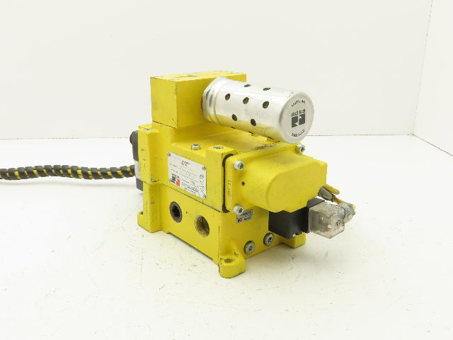 Ross Controls DM2CNA54A21 Double Solenoid Valve W/ Base Assembly 24VDC 30-120PSI