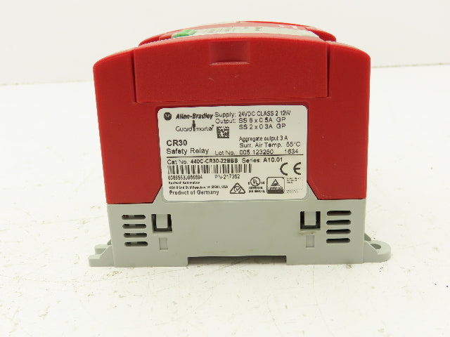 Allen-Bradley 440C-CR30-22BBB GuardMaster Safety Relay CR30 24VDC 5A Ser. A10.01