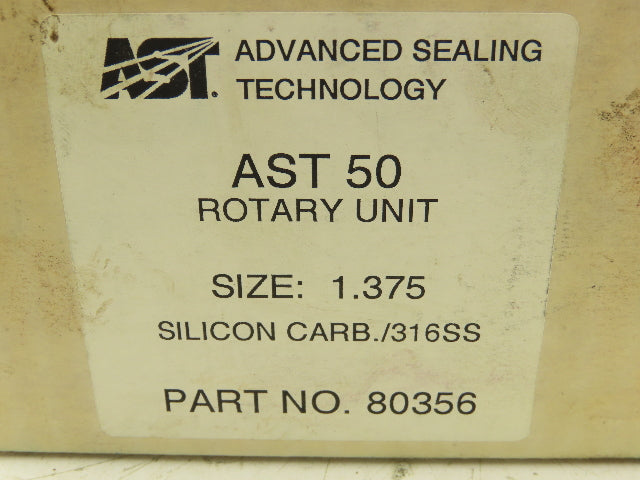 AST Advanced Sealing AST-50 Mechanical Seal Rotary Unit 1-3/8" Bore