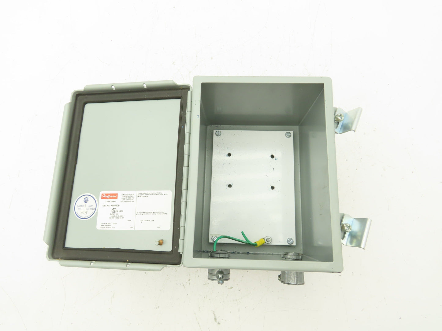 Hoffman  A8066CH Electrical Enclosure 8x6x6" Continuous Hinged With Backplate