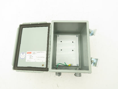 Hoffman  A8066CH Electrical Enclosure 8x6x6" Continuous Hinged With Backplate