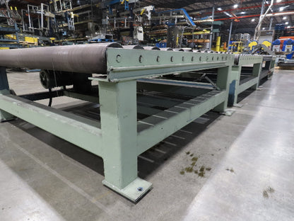 58"x 20' Powered Pallet Conveyor 4" Roller 54"BF 1Hp Chain Drive 40 FPM