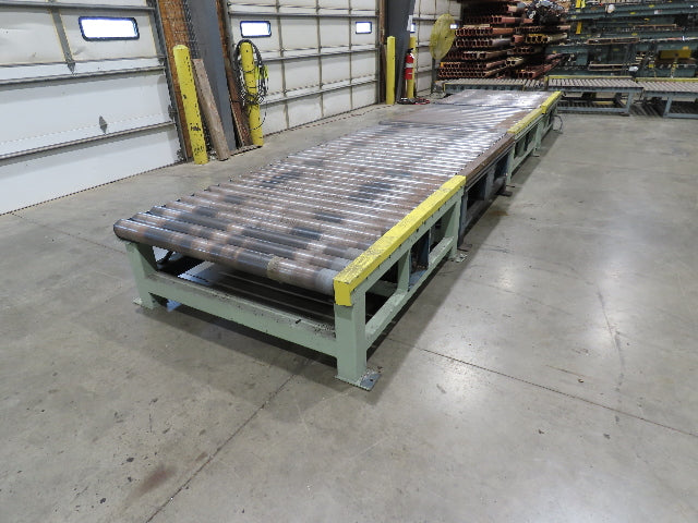 58"x 20' Powered Pallet Conveyor 4" Roller 54"BF 1Hp Chain Drive 40 FPM