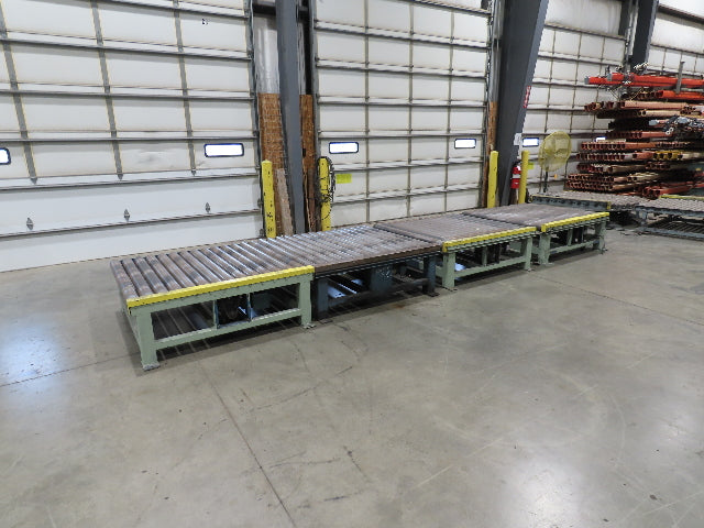 58"x 20' Powered Pallet Conveyor 4" Roller 54"BF 1Hp Chain Drive 40 FPM