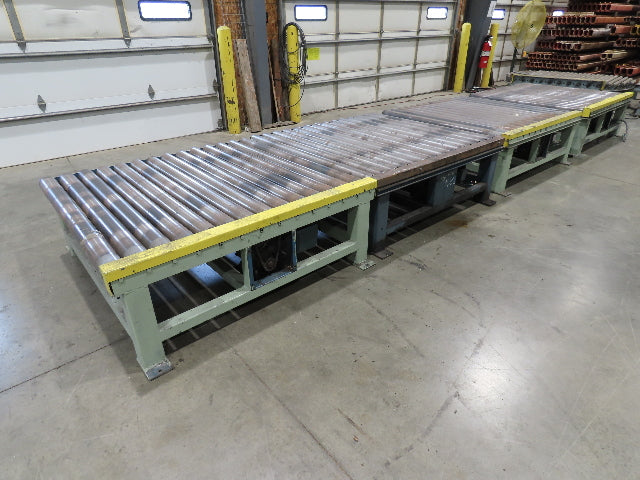 58"x 20' Powered Pallet Conveyor 4" Roller 54"BF 1Hp Chain Drive 40 FPM