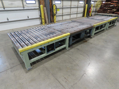 58"x 20' Powered Pallet Conveyor 4" Roller 54"BF 1Hp Chain Drive 40 FPM