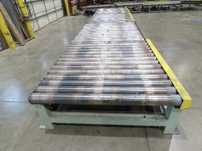 58"x 20' Powered Pallet Conveyor 4" Roller 54"BF 1Hp Chain Drive 40 FPM