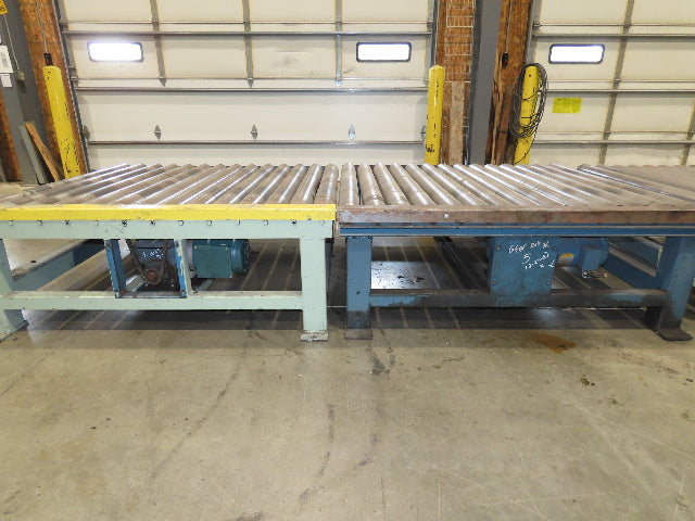 58"x 20' Powered Pallet Conveyor 4" Roller 54"BF 1Hp Chain Drive 40 FPM