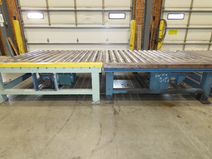 58"x 20' Powered Pallet Conveyor 4" Roller 54"BF 1Hp Chain Drive 40 FPM