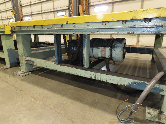 58"x 20' Powered Pallet Conveyor 4" Roller 54"BF 1Hp Chain Drive 40 FPM