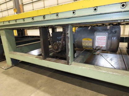 58"x 20' Powered Pallet Conveyor 4" Roller 54"BF 1Hp Chain Drive 40 FPM