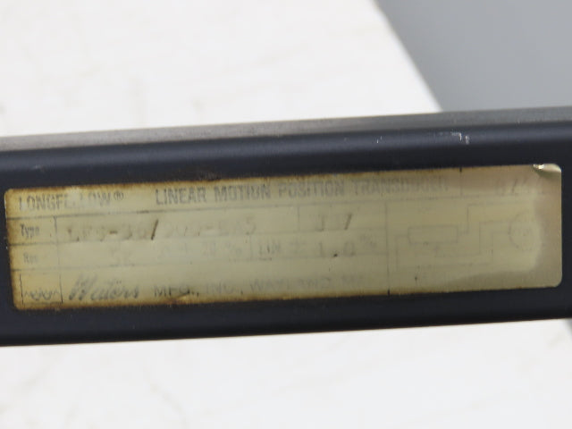 Waters LFS-36/900-EA5 Longfellow Linear Position Transducer 5k 36" 900mm Stroke