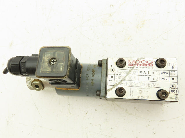 Moog Hydrolux DBEP06A4007GB/MA Proportional Reducing Valve 24VDC