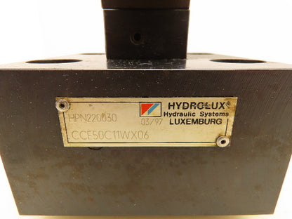 Moog Hydrolux CCE50C11WX06 Hydraulic Proportional 2-Way Cartridge Solenoid Valve