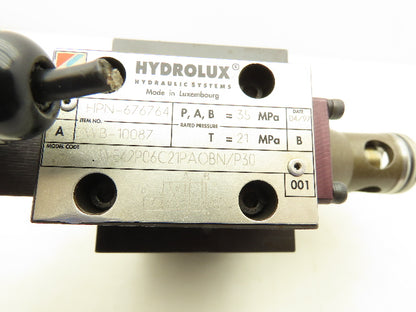 Moog Hydrolux CEE32A6RH2X06 Hydraulic 2-Way Slip-In Cartridge Solenoid Valve