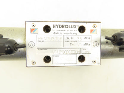 Moog Hydrolux WE43P10CB03C0BN Directional Control Solenoid Valve 24VDC