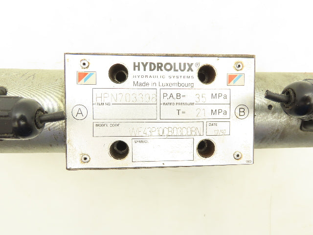 Moog Hydrolux WE43P10CB03C0BN Directional Control Solenoid Valve 24VDC