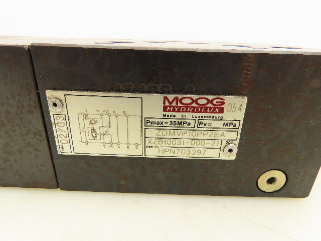 Moog Hydrolux ZDMVP10PP2EA Proportional Relief Valve HPN703397