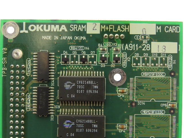 Okuma 1911-2818 SRAM 2M + Flash 0M Card Circuit Board Module