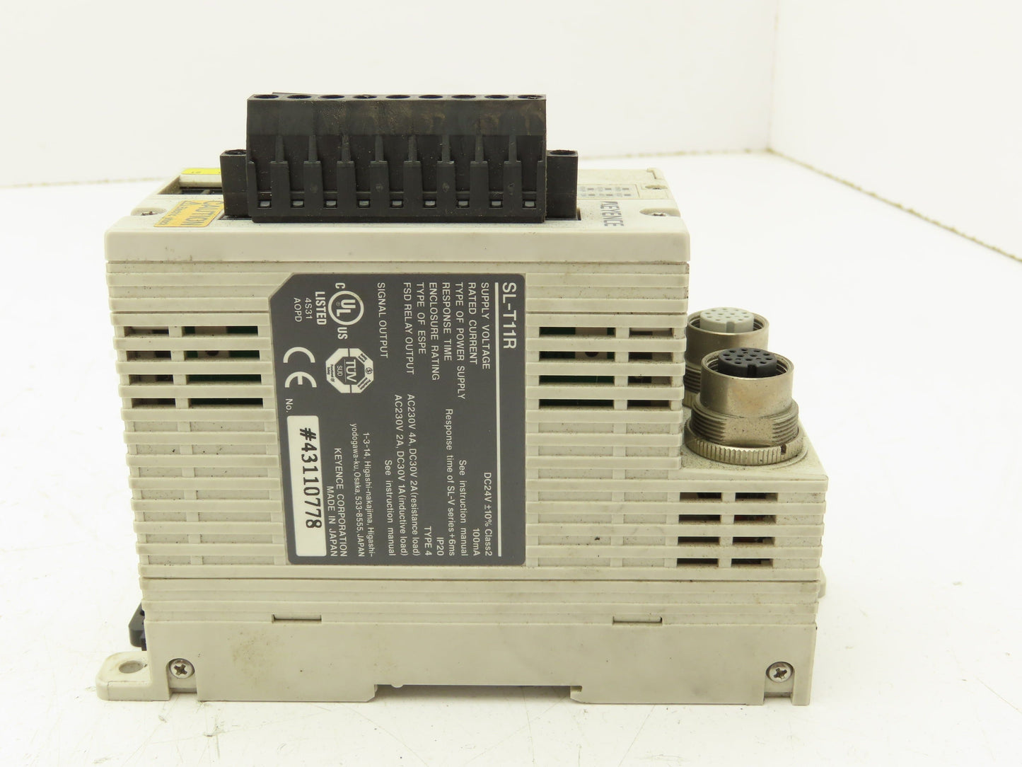 Keyence SL-T11R Safety Light Curtain Relay Terminal 24VDC 230VAC Output 100MA