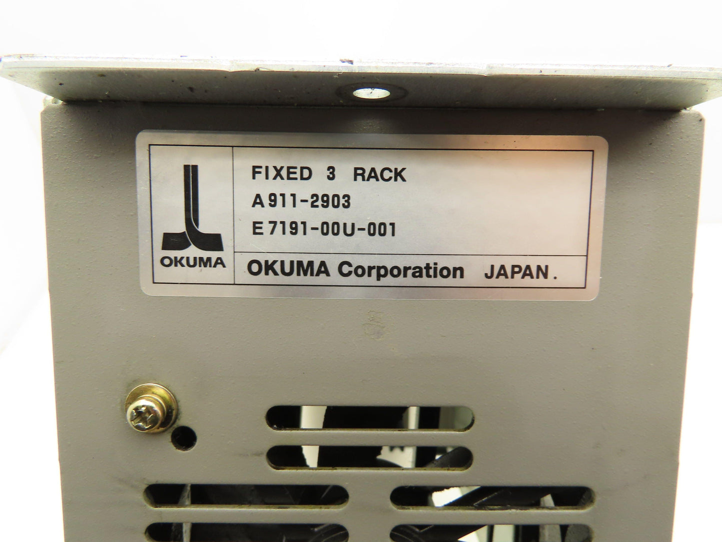 Okuma E7191-00U-001 Fixed 3-Rack PLC Chassis with Motherboard 1911-2903