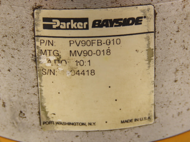 Parker PV90FB-010 Bayside Precision Gearhead Inline Gearbox 10:1 Ratio