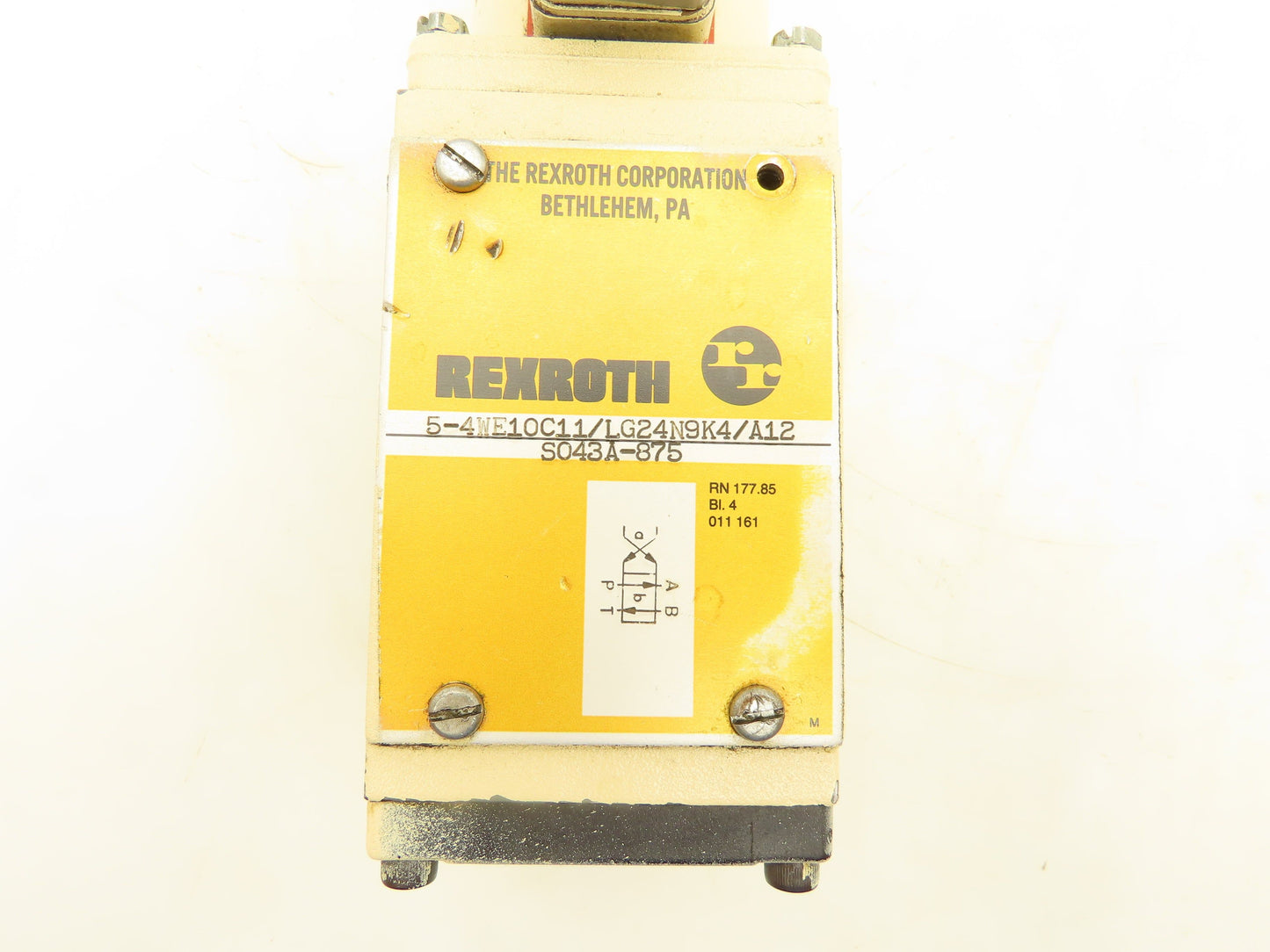 Rexroth 5-4WE10C11/LG24N9K4/A12 Directional Control Solenoid Valve 24V