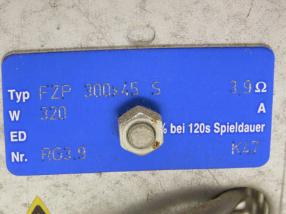 Spieldauer FZP 300X45S Tubular Breaking Resistor 300W 1-2 Ohm 24VDC 2A 230VAC 2A