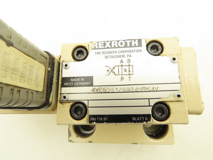 Rexroth LFA25 KWA-60/A10/12 Logic Cartridge Valve Solenoid Control Cover 4WE6D51