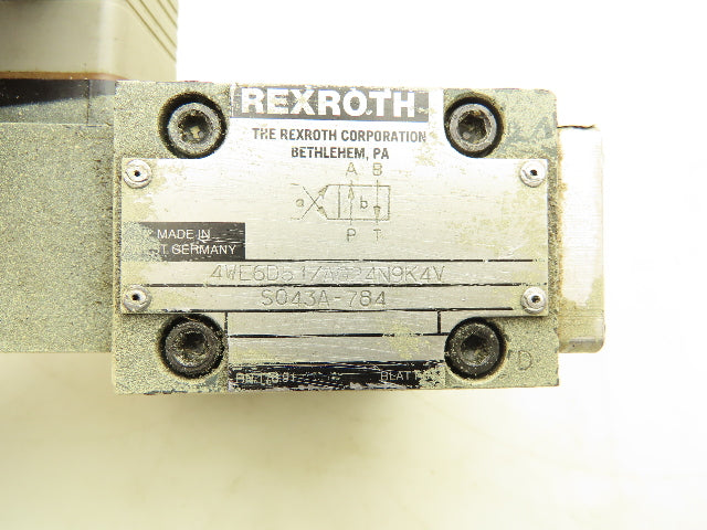 Rexroth LFA16 KWA-60/A08/12 Logic Cartridge Valve Solenoid Control Cover 4WE6D51