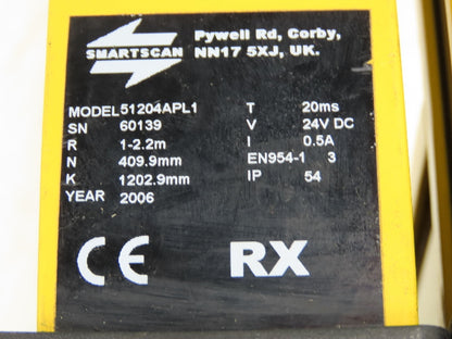 Smartscan 51204APL1 Safety Curtain 2.2m Range 1200 & 300mm 24VDC