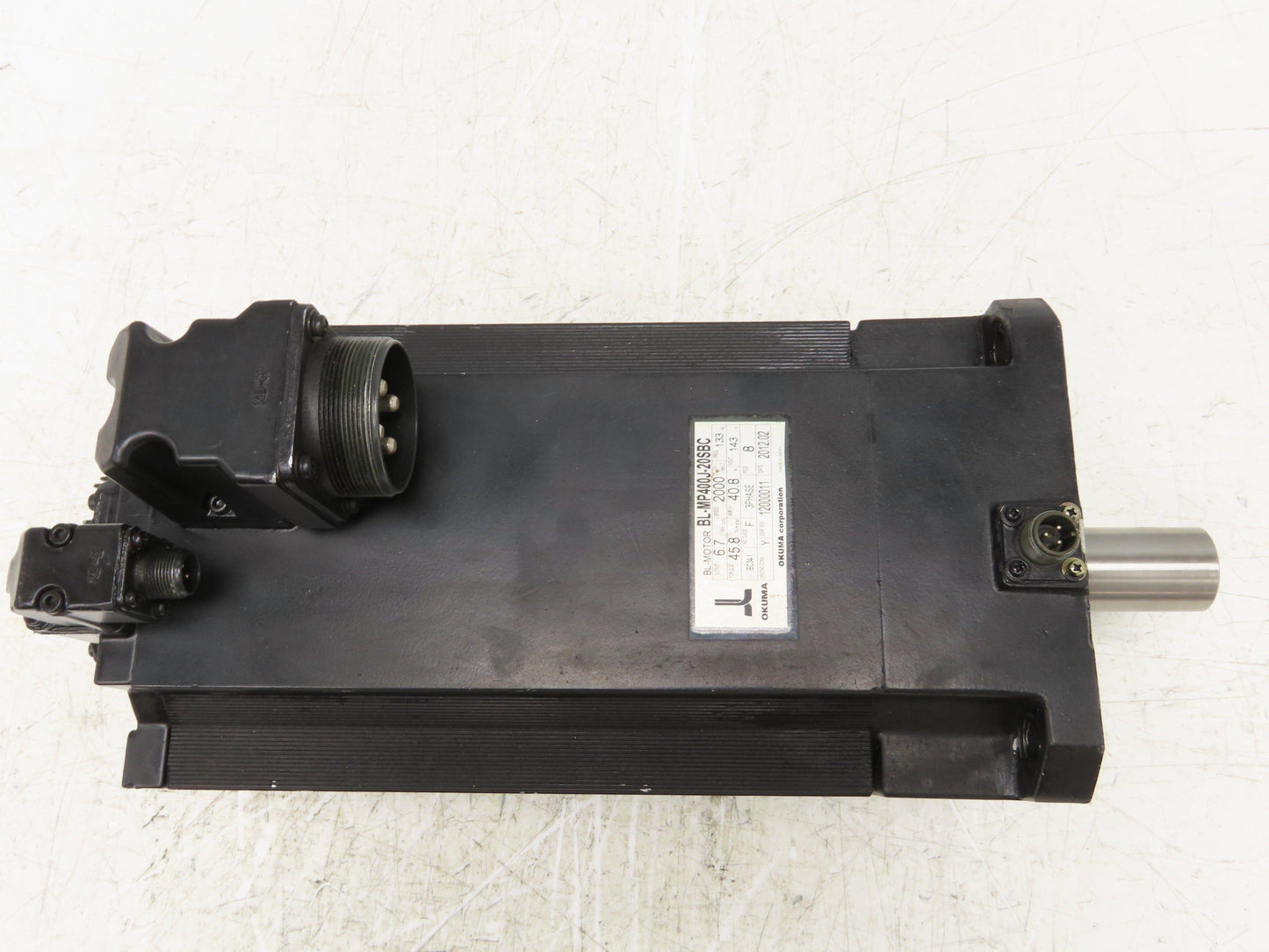 Okuma BL-MP400J-20SBC AC Servo Motor 6.7kW 2000 RPM 143V 3PH 40.8A Encoder