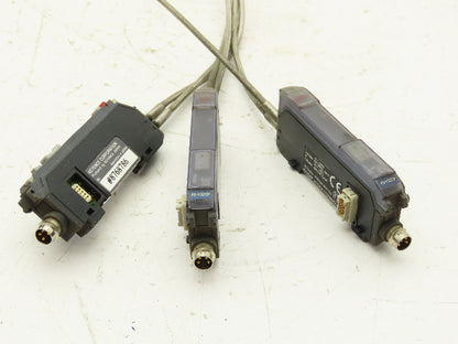 Keyence FS-V31CP Amplifier Photoelectric Sensor Set 12-24VDC 20mA M8 Connector