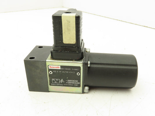 Rexroth HED 8 OP 20/100 K14S Hydraulic Hydro-Electric Pressure Switch